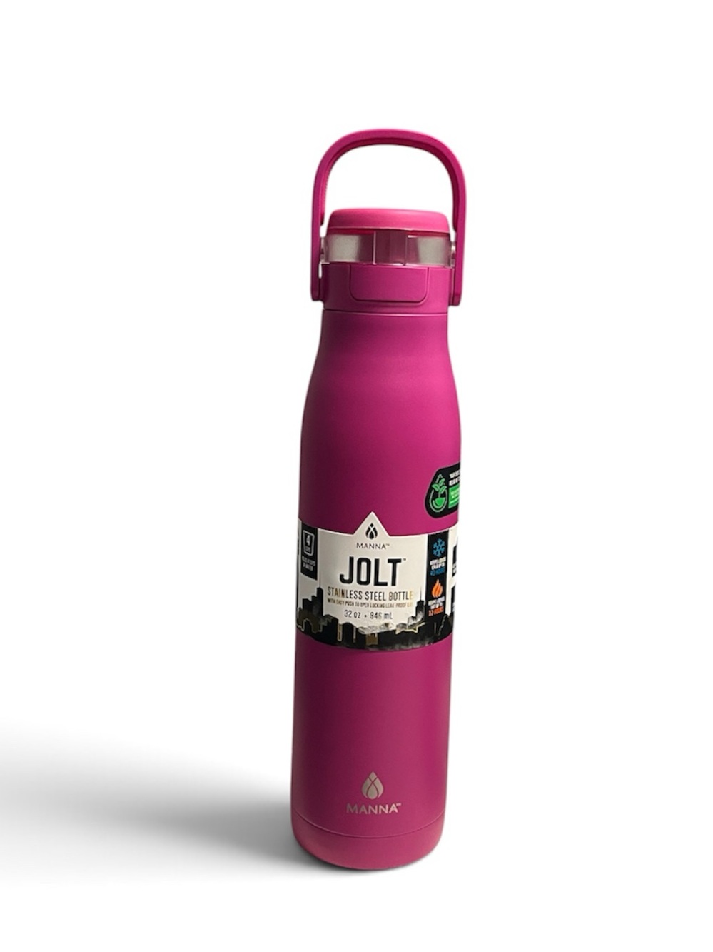 Manna JOLT Stainlee Steel Bottle 32 oz - Pink